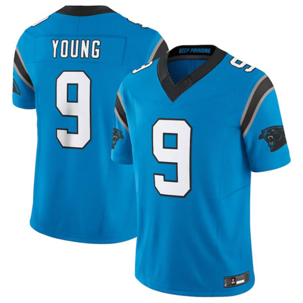 Odoa C.Panthers #9 Bryce Young Blue Vapor F.U.S.E. Limited Home Game Stitched Jerseys