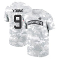 Odoa C.Panthers #9 Bryce Young Player Arctic Camo Salute to Service T-Shirt Hoodies Stitched Jerseys