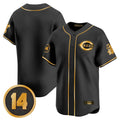 Odoa C.Reds Black-Gold Vapor Premier Limited Home Blank Player Stitched Jerseys