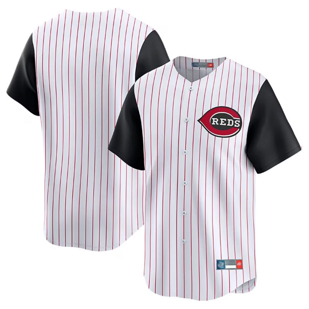 Odoa C.Reds White Black Stripe Field of Dreams Game Home Blank Player Stitched Jerseys