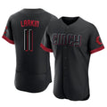 Odoa C.Reds #11 Barry Larkin Player Black City Connect Limited Elite Home Stitched Jerseys