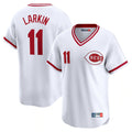 Odoa C.Reds #11 Barry Larkin Player White Cooperstown Collection Limited T-shirt Home Stitched Jerseys
