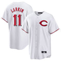 Odoa C.Reds #11 Barry Larkin Player White Home Game Stitched Jerseys