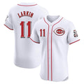 Odoa C.Reds #11 Barry Larkin Player White Limited Elite Home Stitched Jerseys
