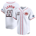 Odoa C.Reds #11 Barry Larkin Player White Speedway Classic Home Limited Stitched Jerseys