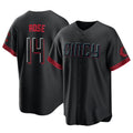 Odoa C.Reds #14 Pete Rose Player Black City Connect Home Game Stitched Jerseys