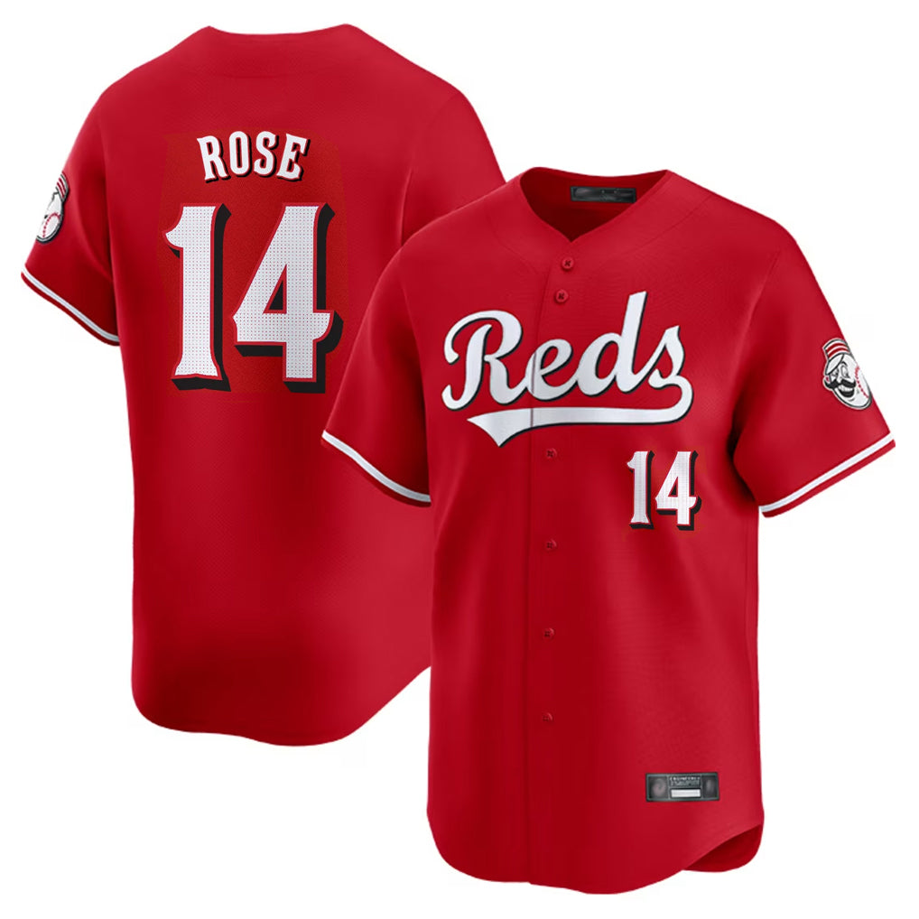 Odoa C.Reds #14 Pete Rose Player Red Home Limited Stitched Jerseys