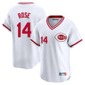 Odoa C.Reds #14 Pete Rose Player White Cooperstown Collection Limited T-shirt Home Stitched Jerseys