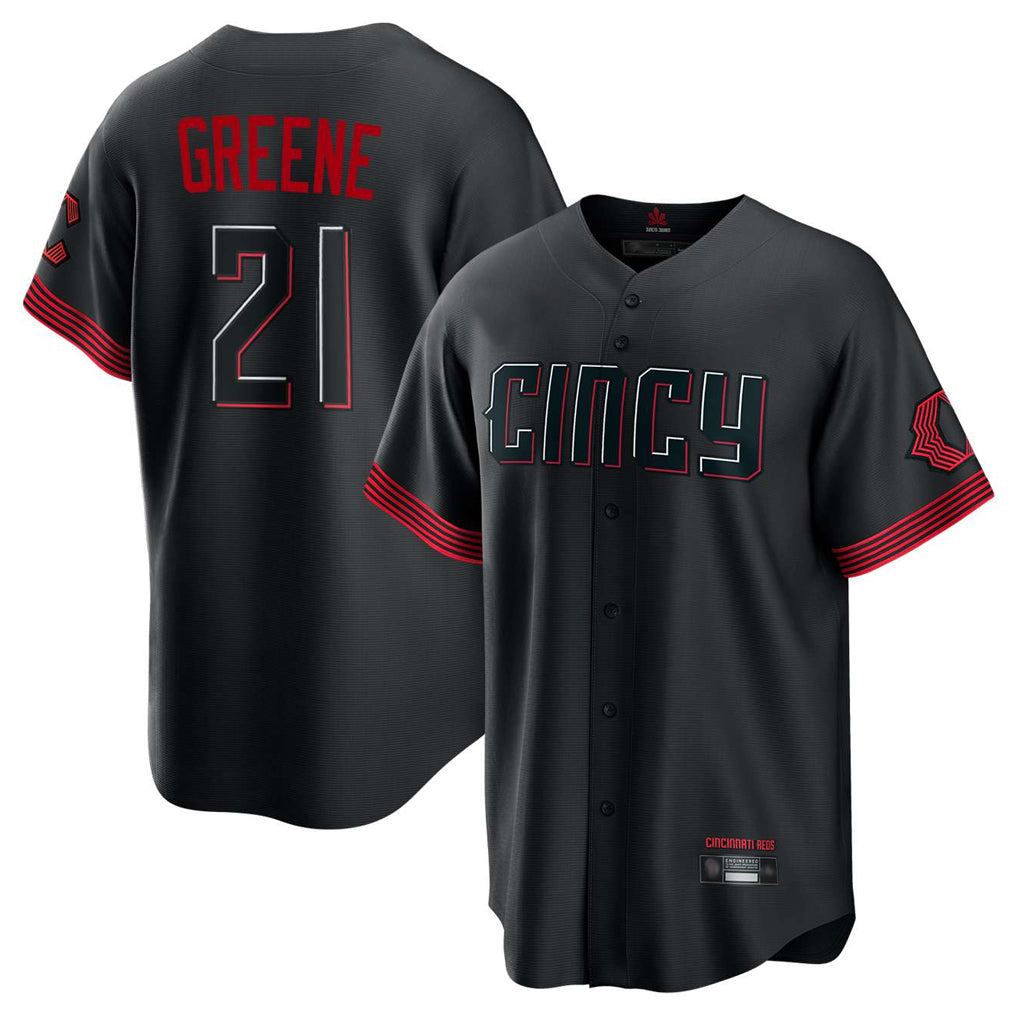 Odoa C.Reds #21 Hunter Greene Player Black City Connect Home Game Stitched Jerseys
