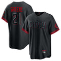 Odoa C.Reds #21 Hunter Greene Player Black City Connect Home Game Stitched Jerseys