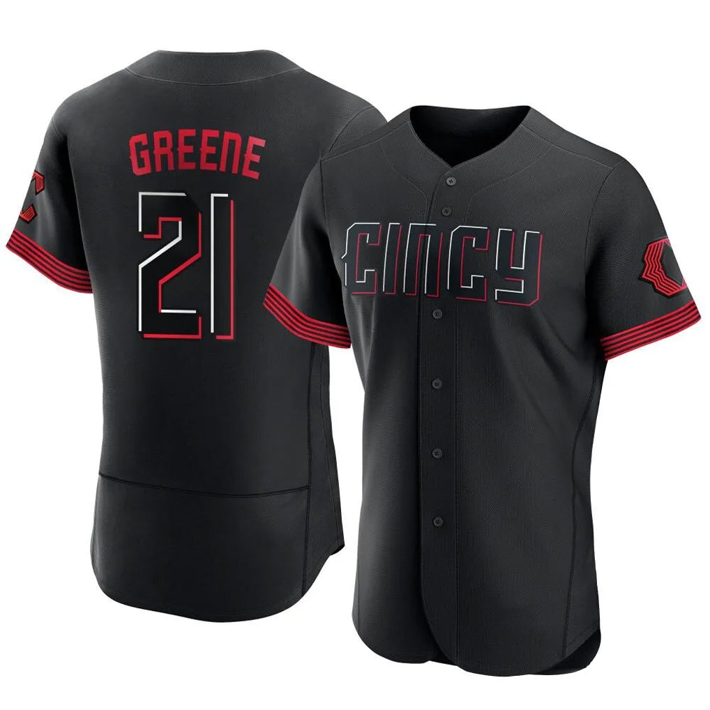 Odoa C.Reds #21 Hunter Greene Player Black City Connect Limited Elite Home Stitched Jerseys