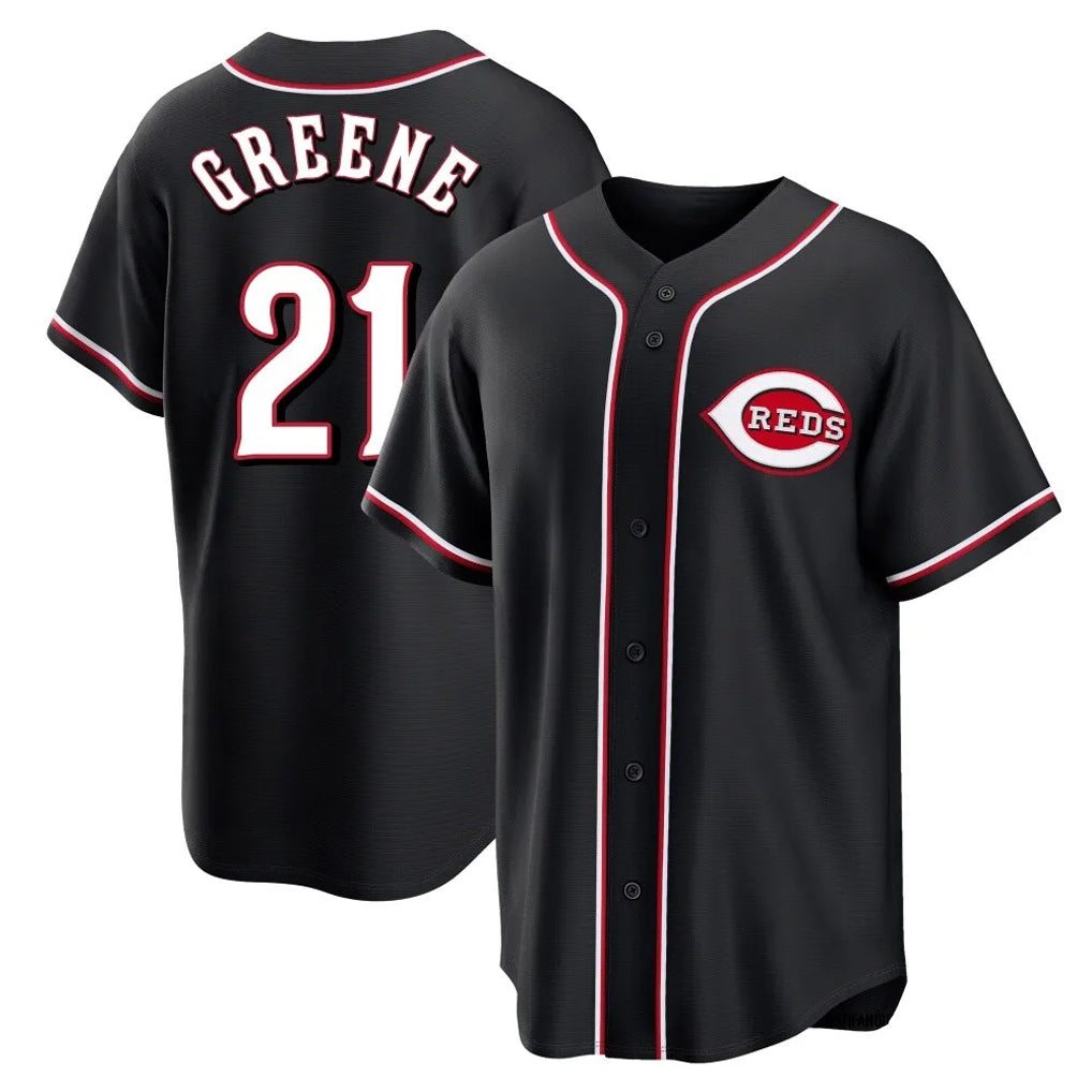 Odoa C.Reds #21 Hunter Greene Player Black Fashion Out Home Game Stitched Jerseys