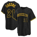 Odoa C.Reds #21 Hunter Greene Player Black Snake Skin City Home Stitched Jerseys