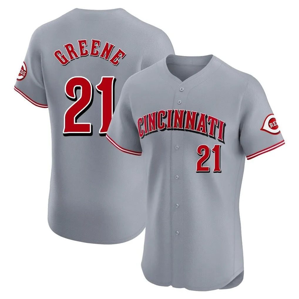 Odoa C.Reds #21 Hunter Greene Player Gray Limited Elite Home Stitched Jerseys