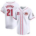 Odoa C.Reds #21 Hunter Greene Player White Home Limited Stitched Jerseys