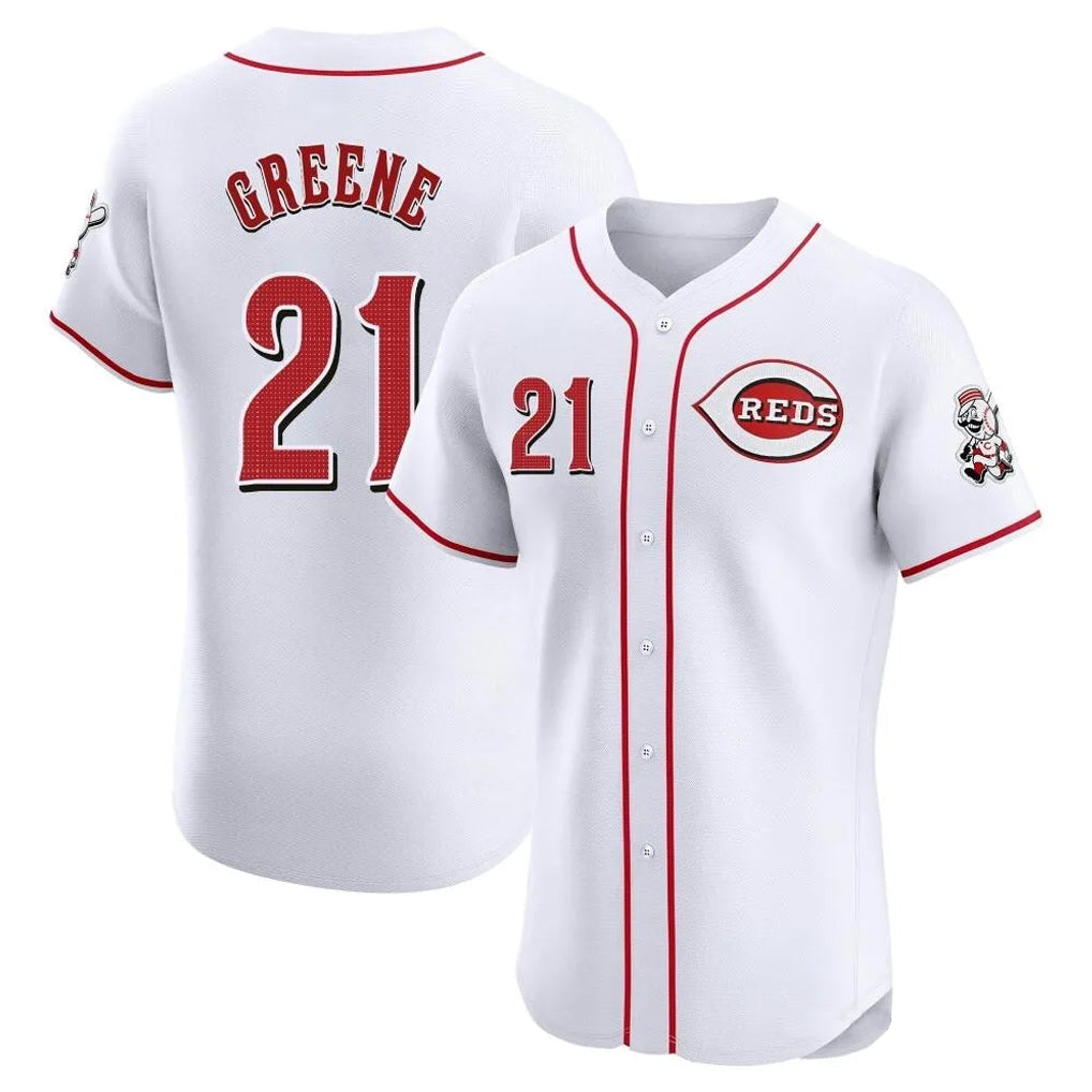 Odoa C.Reds #21 Hunter Greene Player White Limited Elite Home Stitched Jerseys