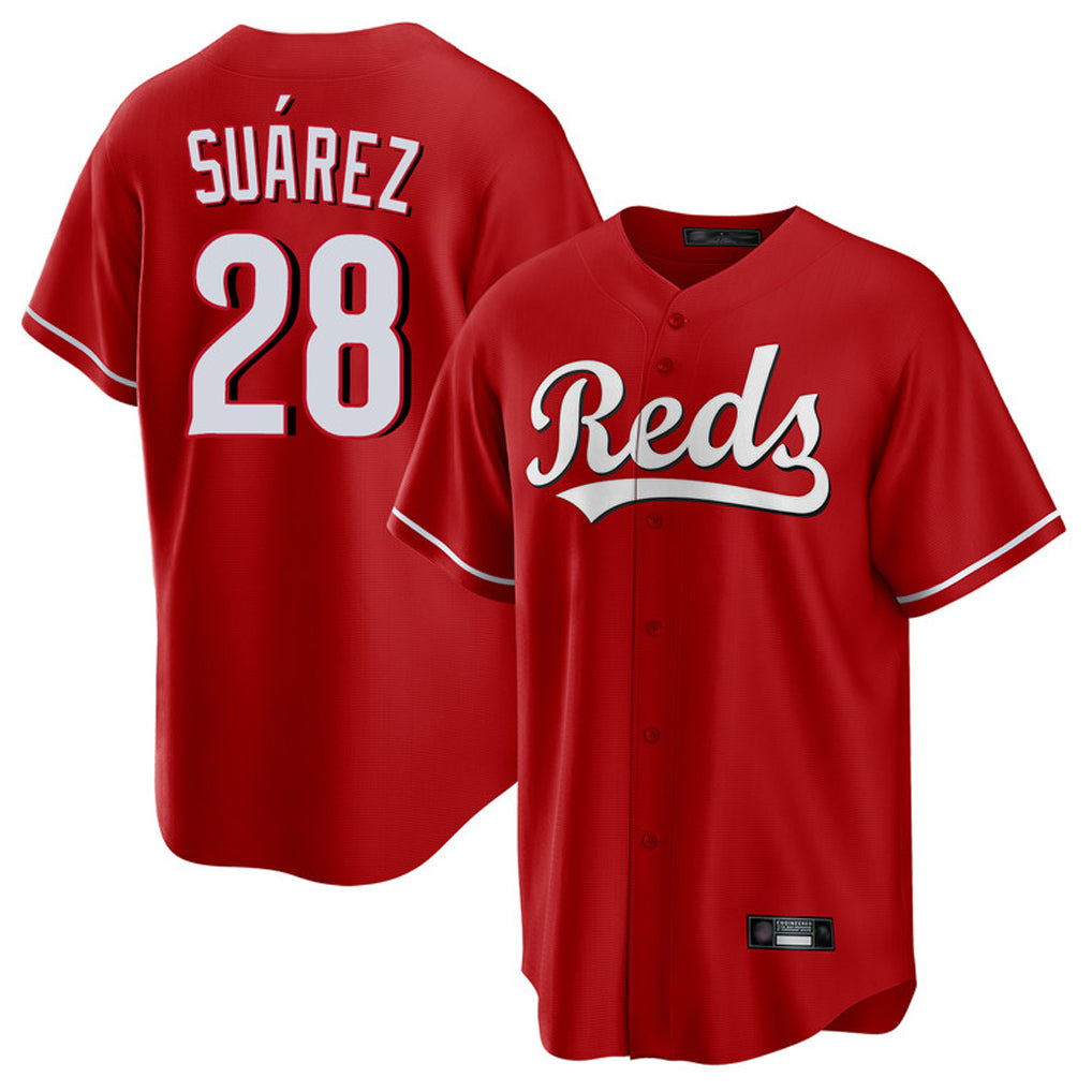 Odoa C.Reds #28 Eugenio Su¡§¡érez Player Red Home Game Stitched Jerseys