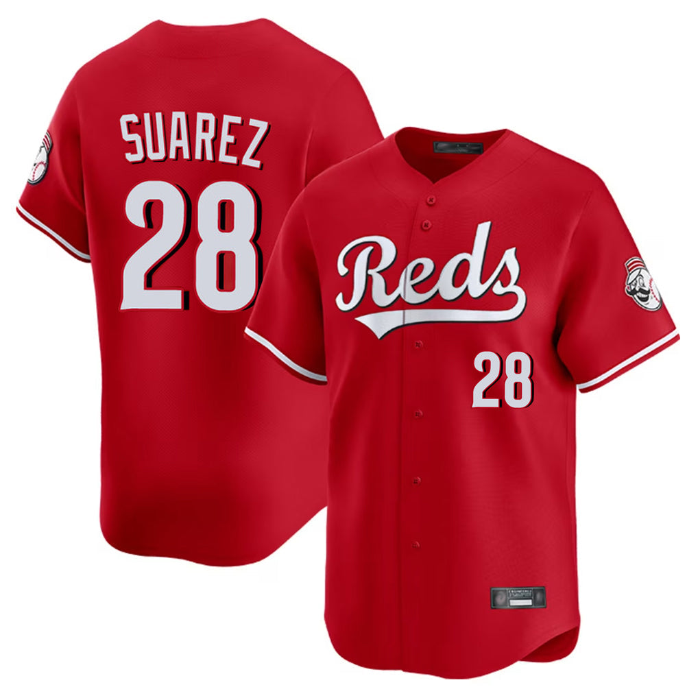 Odoa C.Reds #28 Eugenio Su¡§¡érez Player Red Home Limited Stitched Jerseys