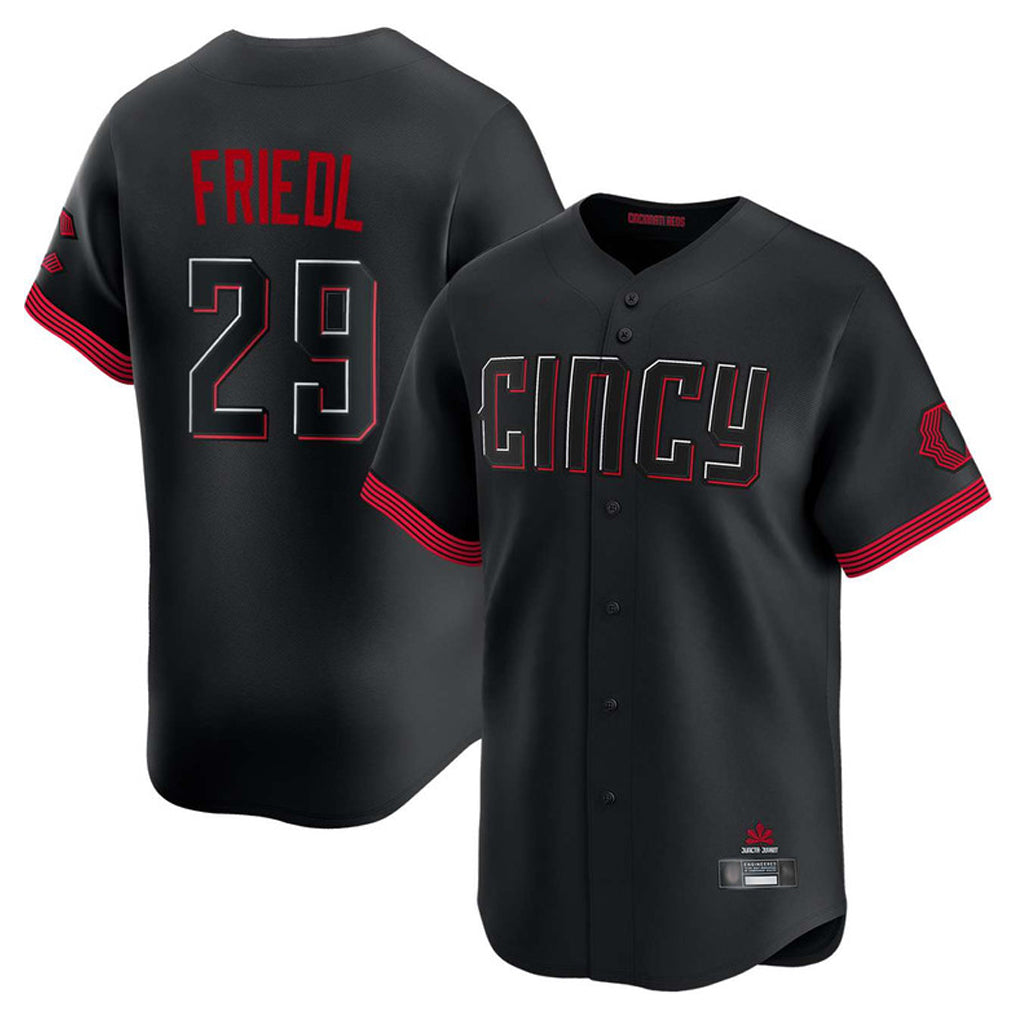 Odoa C.Reds #29 TJ Friedl Player Black City Connect Home Limited Stitched Jerseys