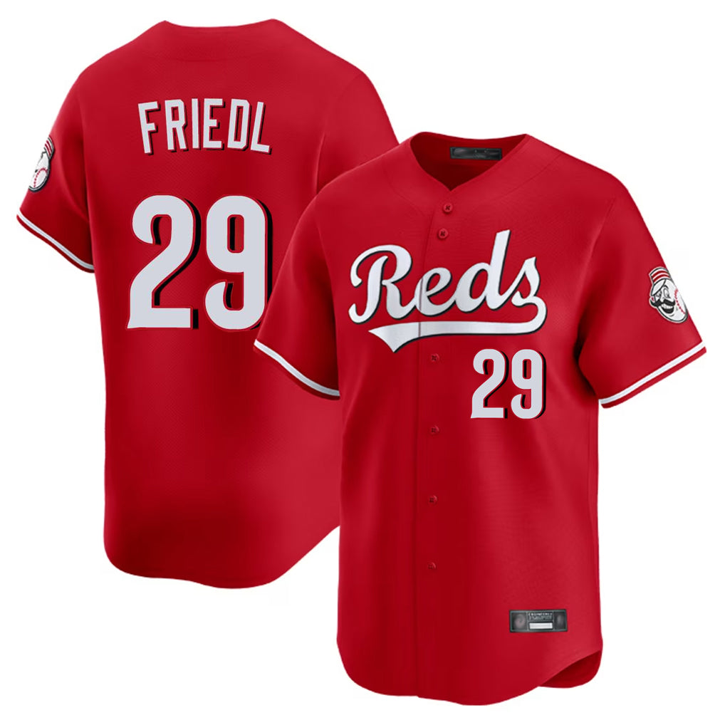 Odoa C.Reds #29 TJ Friedl Player Red Home Limited Stitched Jerseys