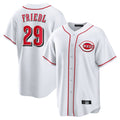 Odoa C.Reds #29 TJ Friedl Player White Game Home Stitched Jerseys