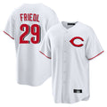 Odoa C.Reds #29 TJ Friedl Player White Home Game Stitched Jerseys