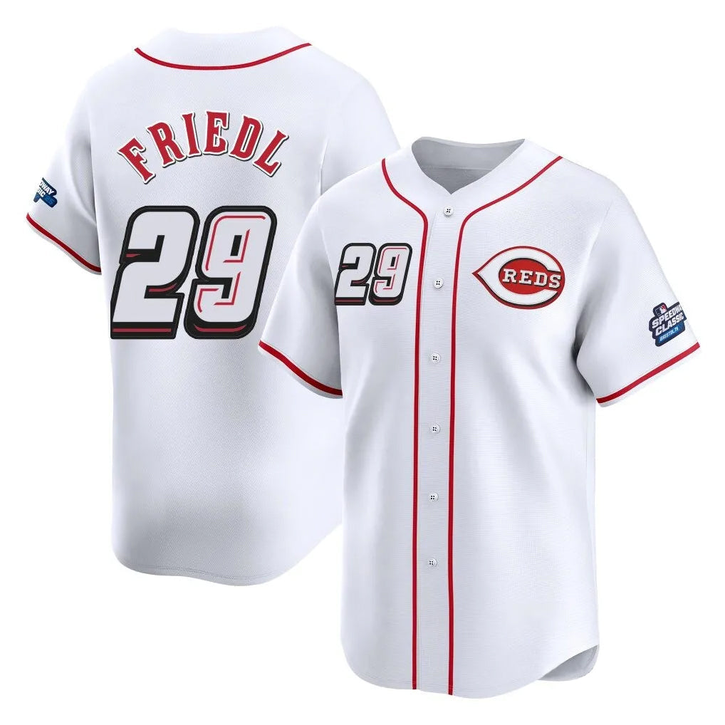 Odoa C.Reds #29 TJ Friedl Player White Speedway Classic Home Limited Stitched Jerseys