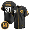 Odoa C.Reds #30 Ken Griffey Player Black-Gold Vapor Premier Limited Home Stitched Jerseys
