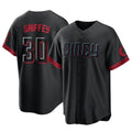 Odoa C.Reds #30 Ken Griffey Player Black City Connect Home Game Stitched Jerseys