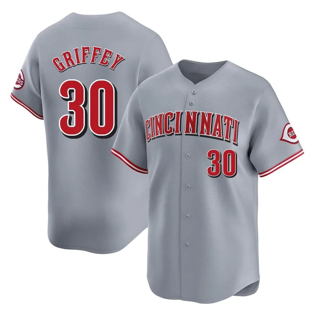 Odoa C.Reds #30 Ken Griffey Player Gray Home Limited Stitched Jerseys