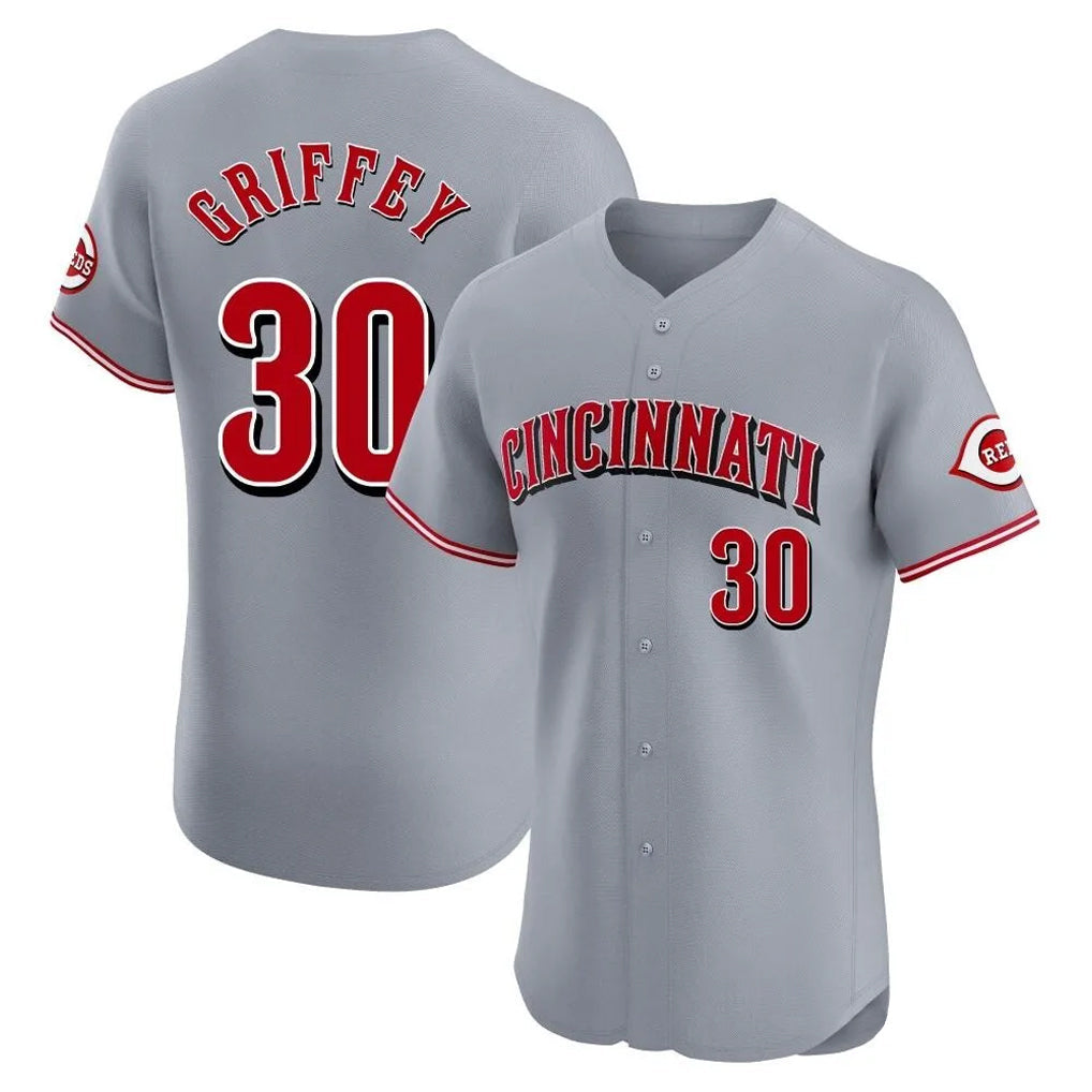 Odoa C.Reds #30 Ken Griffey Player Gray Limited Elite Home Stitched Jerseys