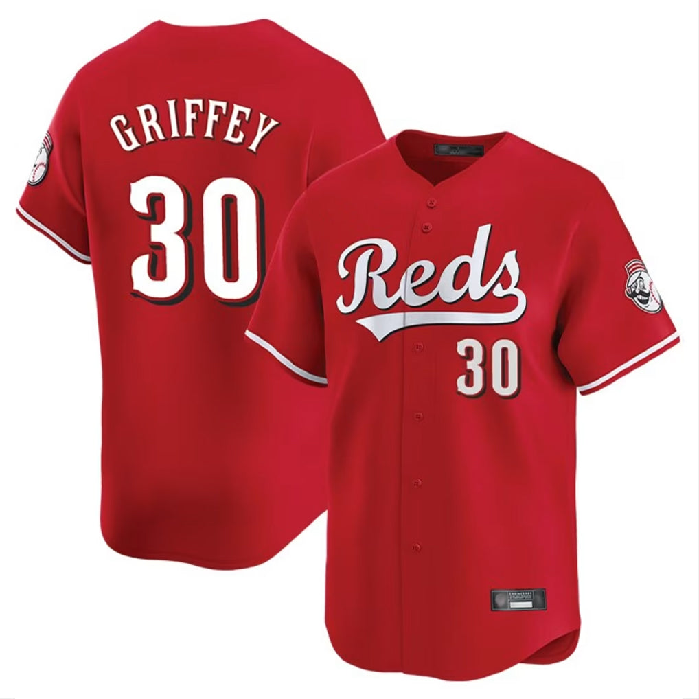 Odoa C.Reds #30 Ken Griffey Player Red Home Limited Stitched Jerseys