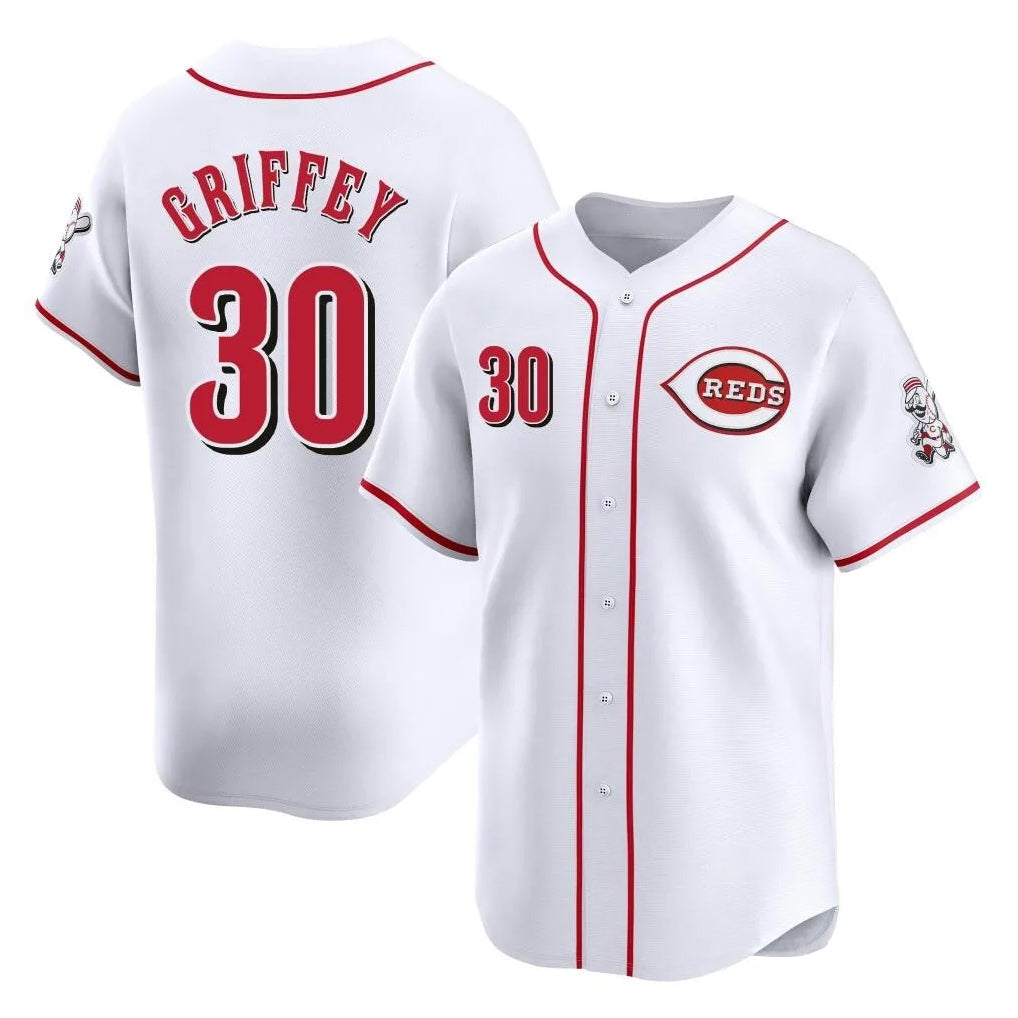Odoa C.Reds #30 Ken Griffey Player White Home Limited Stitched Jerseys
