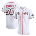 Odoa C.Reds #30 Ken Griffey Player White Speedway Classic Limited Elite Home Stitched Jerseys