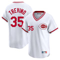 Odoa C.Reds #35 Jose Trevino Player White Cooperstown Collection Limited T-shirt Home Stitched Jerseys