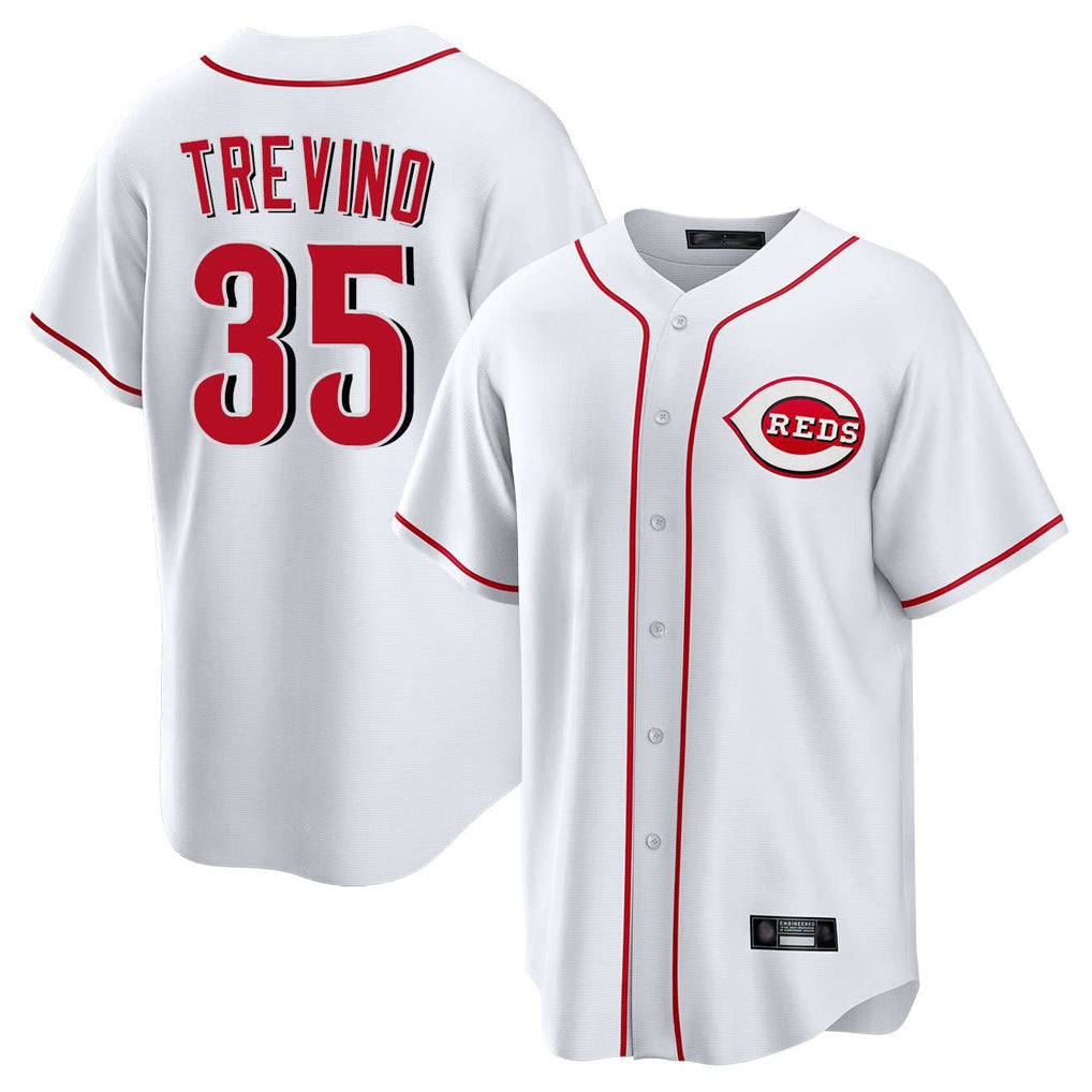 Odoa C.Reds #35 Jose Trevino Player White Game Home Stitched Jerseys
