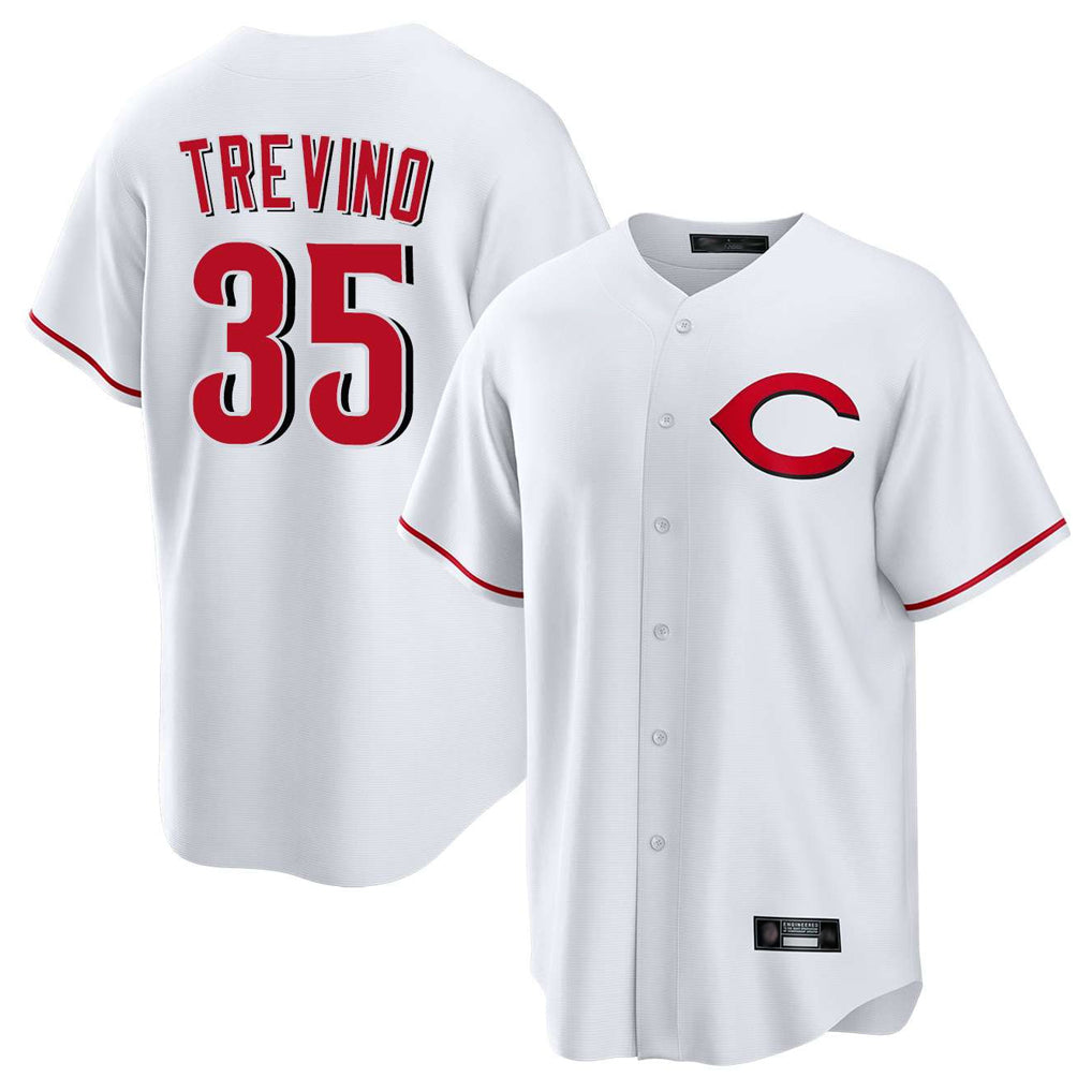 Odoa C.Reds #35 Jose Trevino Player White Home Game Stitched Jerseys