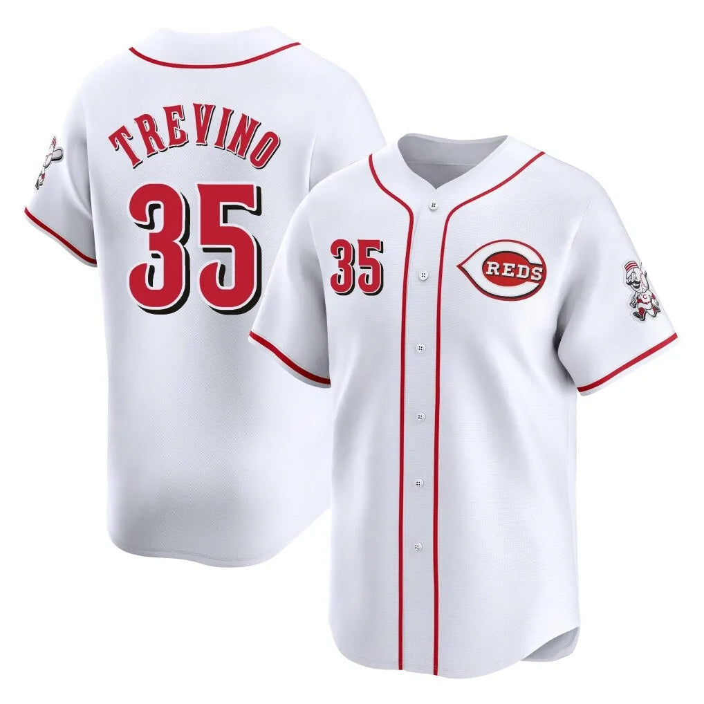 Odoa C.Reds #35 Jose Trevino Player White Home Limited Stitched Jerseys