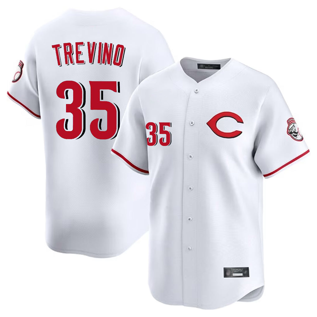 Odoa C.Reds #35 Jose Trevino Player White Limited Home Stitched Jerseys