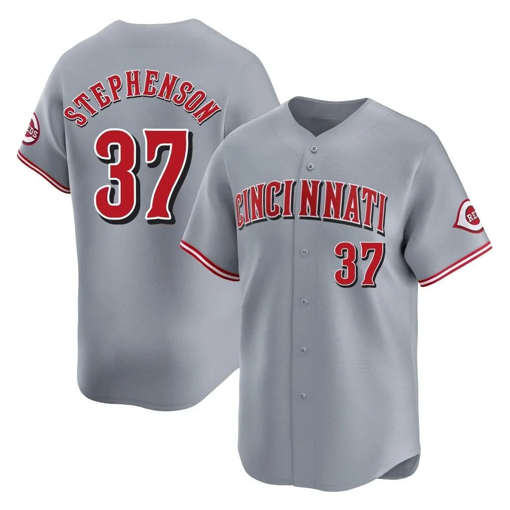 Odoa C.Reds #37 Tyler Stephenson Player Gray Home Limited Stitched Jerseys
