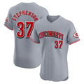 Odoa C.Reds #37 Tyler Stephenson Player Gray Limited Elite Home Stitched Jerseys