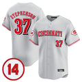 Odoa C.Reds #37 Tyler Stephenson Player Gray Vapor Premier Limited Home Stitched Jerseys