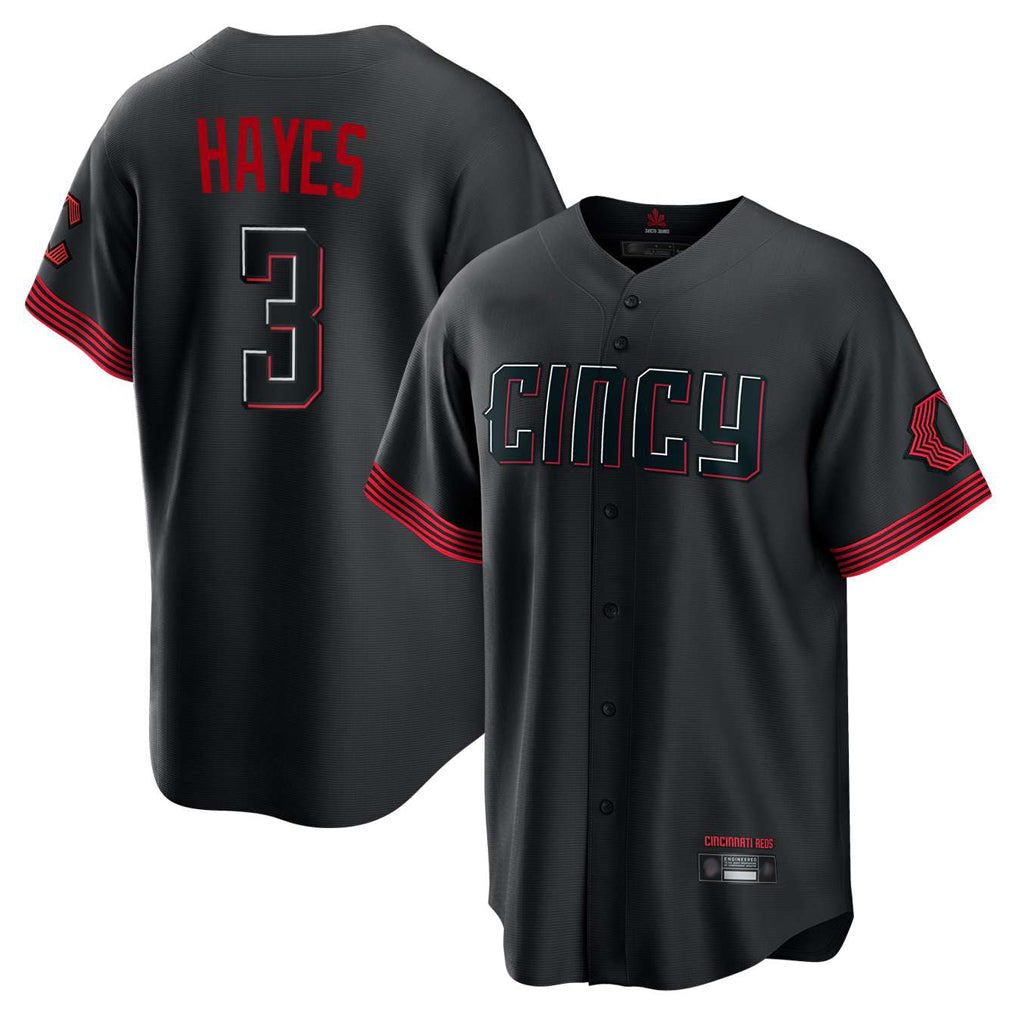 Odoa C.Reds #3 Ke'Bryan Hayes Player Black City Connect Home Game Stitched Jerseys