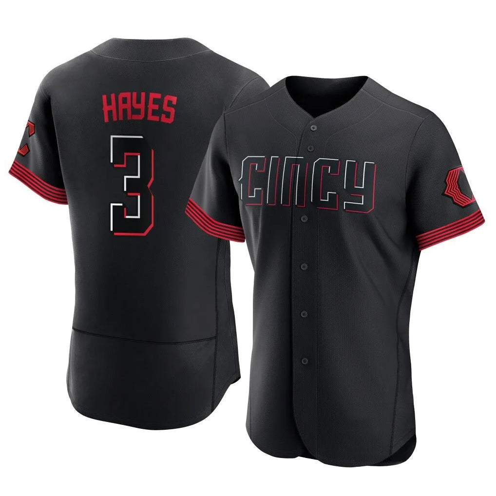 Odoa C.Reds #3 Ke'Bryan Hayes Player Black City Connect Limited Elite Home Stitched Jerseys