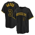 Odoa C.Reds #3 Ke'Bryan Hayes Player Black Snake Skin City Home Stitched Jerseys