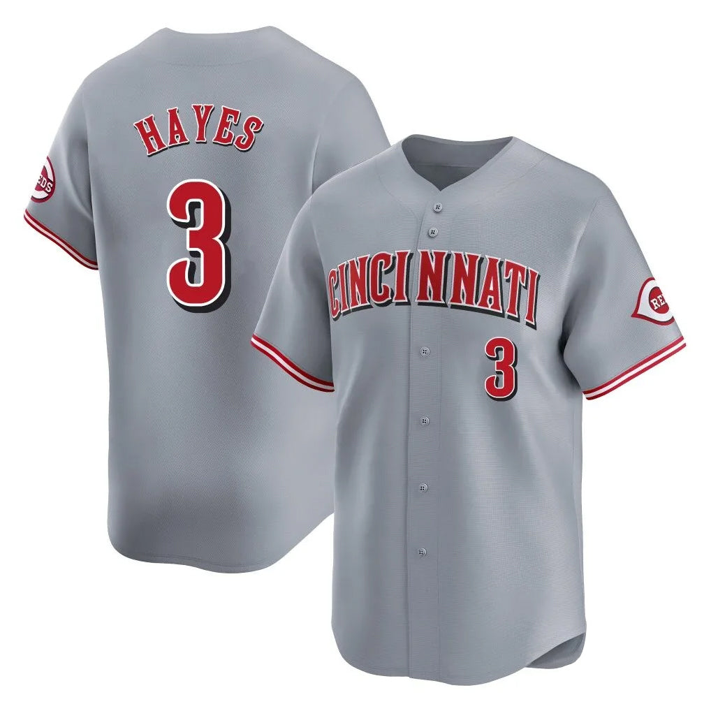 Odoa C.Reds #3 Ke'Bryan Hayes Player Gray Home Limited Stitched Jerseys