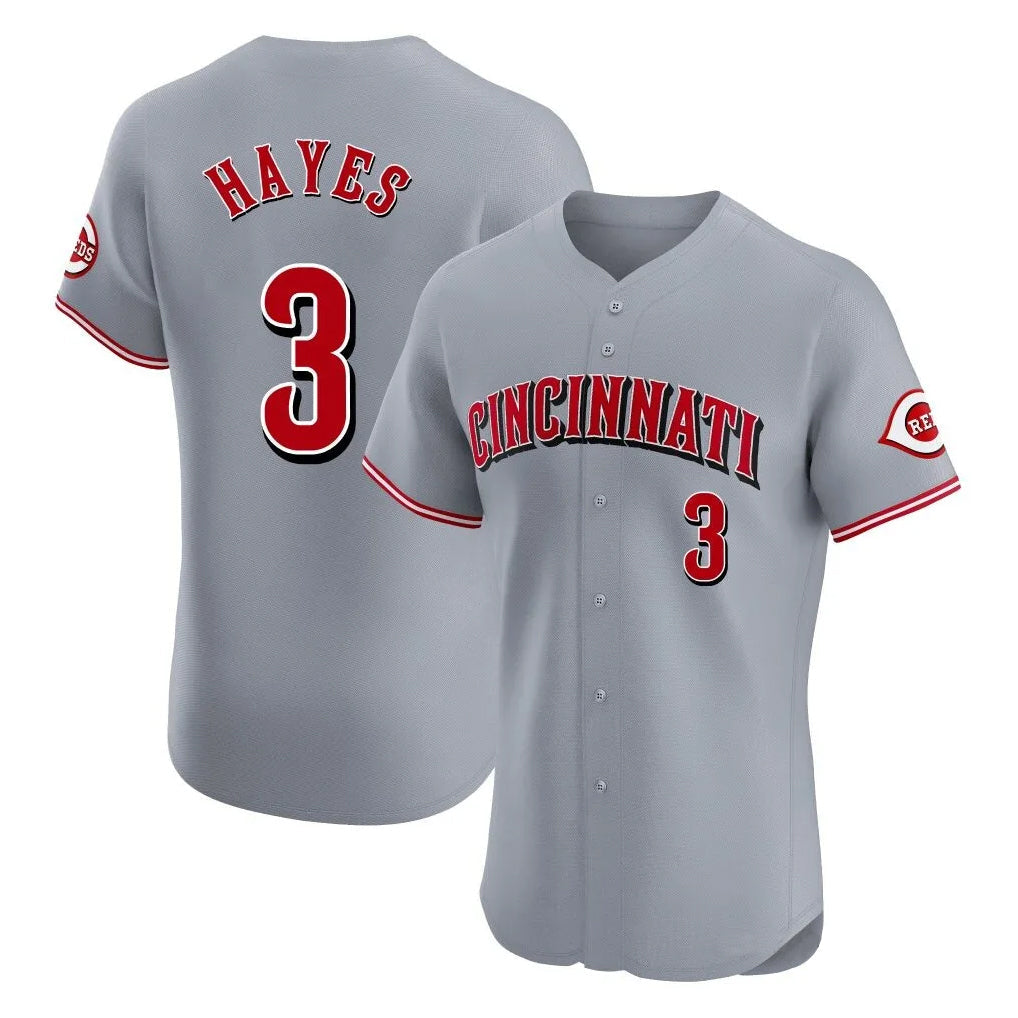 Odoa C.Reds #3 Ke'Bryan Hayes Player Gray Limited Elite Home Stitched Jerseys
