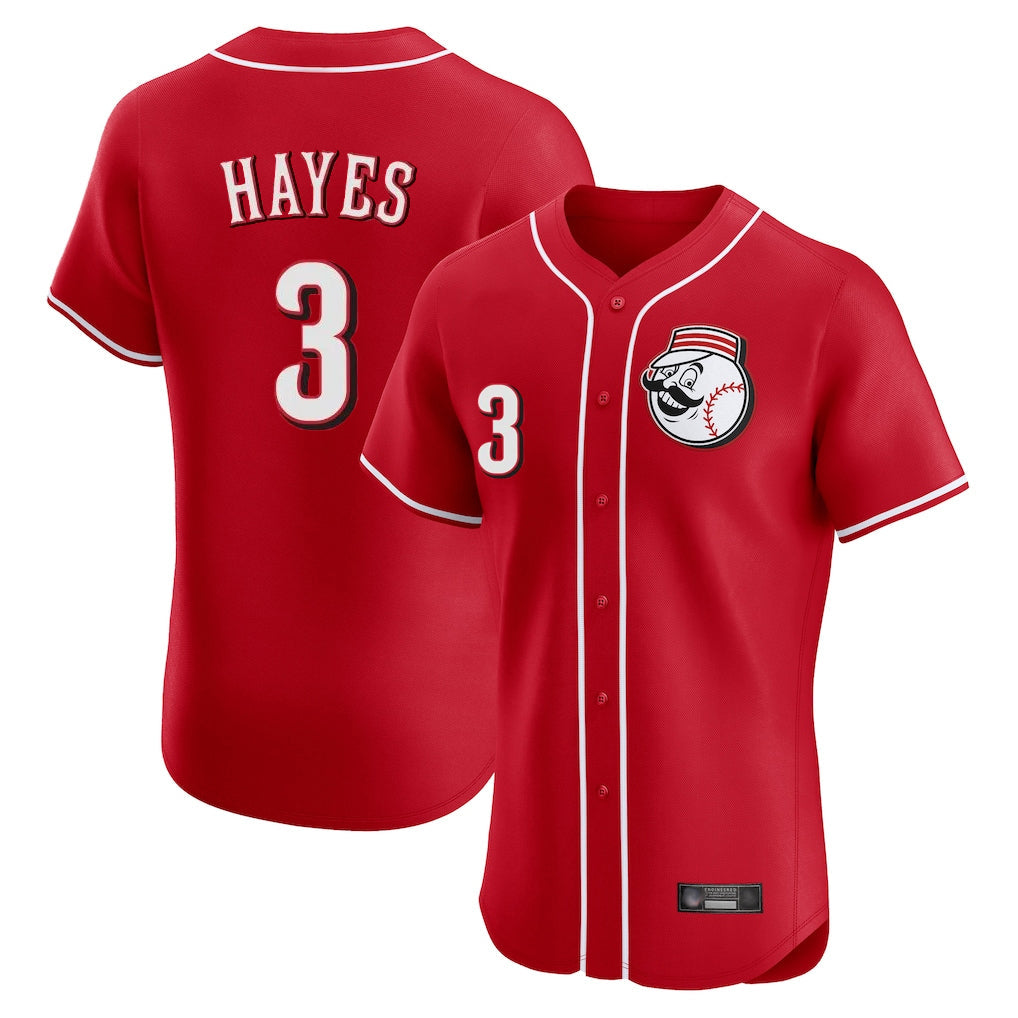 Odoa C.Reds #3 Ke'Bryan Hayes Player Red Limited Elite Home Game Stitched Jerseys