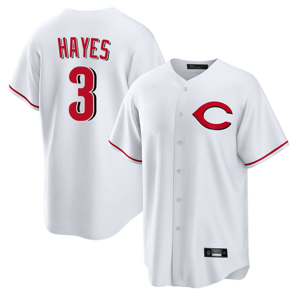 Odoa C.Reds #3 Ke'Bryan Hayes Player White Home Game Stitched Jerseys