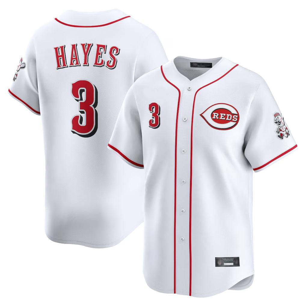Odoa C.Reds #3 Ke'Bryan Hayes Player White Home Limited Stitched Jerseys
